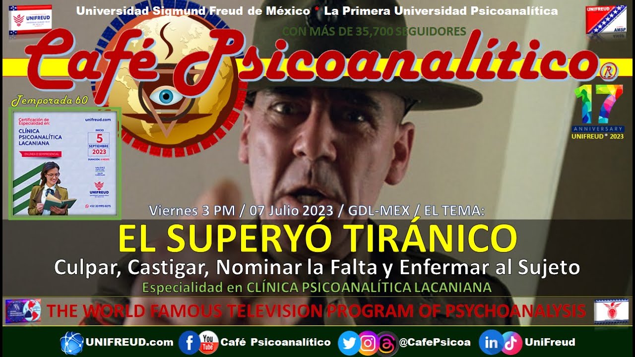 EL SUPERYÓ TIRÁNICO - Culpar, Castigar, Nominar la Falta y Enfermar al Sujeto | 17° Aniv. UNIFREUD