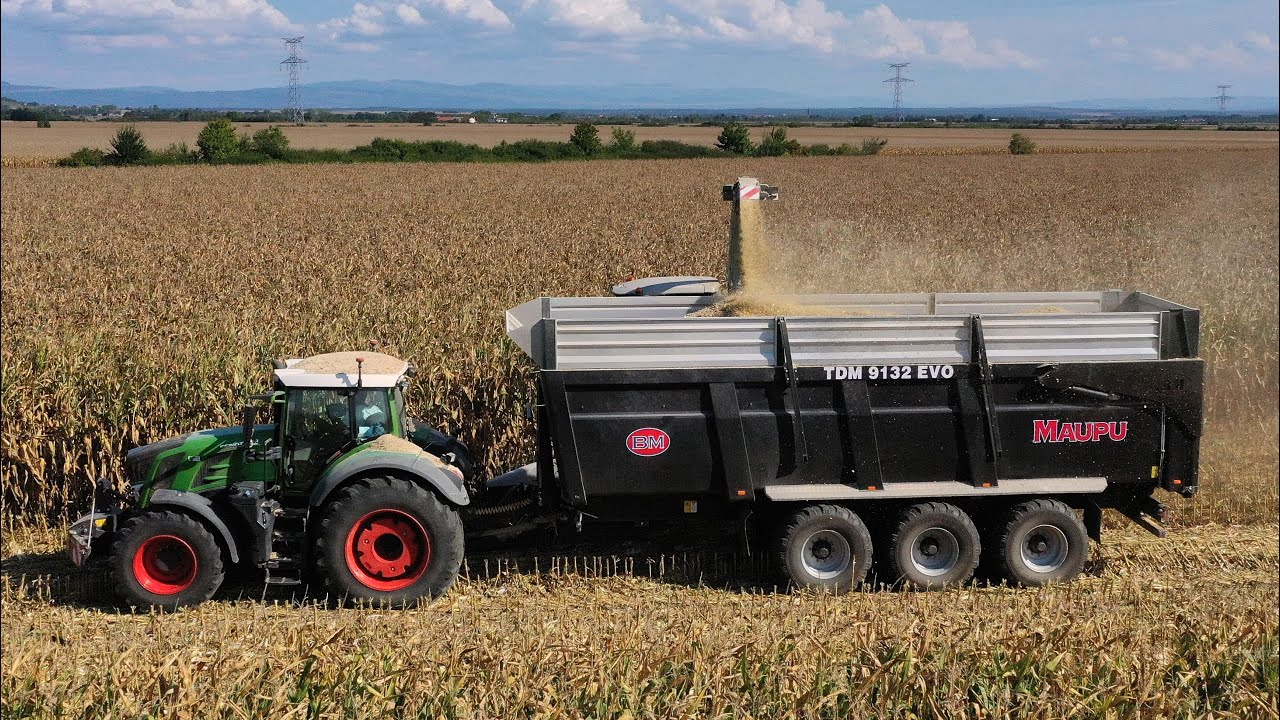 Ensilage de maïs épi 🌽 Fendt 828 et Maupu 3 essieux Black - John Deere 6250R et Goweil LT Master