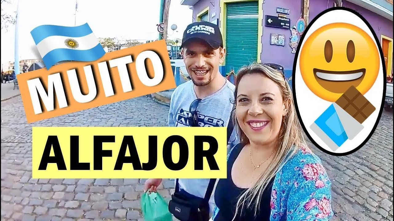 Alfajor e lembrancinha baratinha no Caminito em Buenos Aires