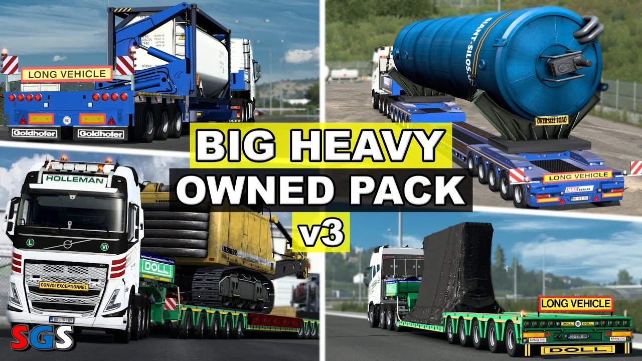 |ETS2 1.49| Big Heavy Owned Pack v3 [@NoHeavyNoFun ]