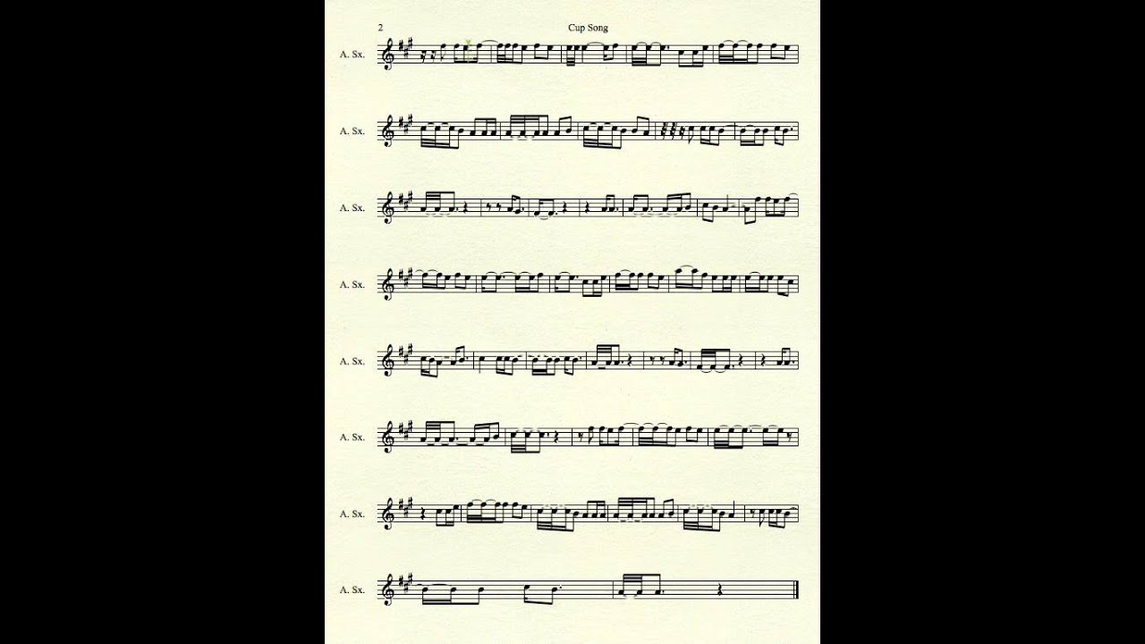 Cup Song for Alto Sax