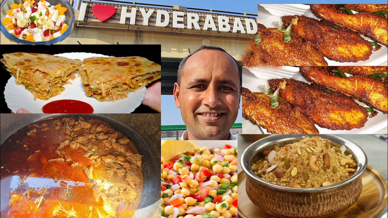 Hyderabad Street Food | Fried Fish | Pizza Paratha | Chicken Paratha Roll | Chana Chaat Masala