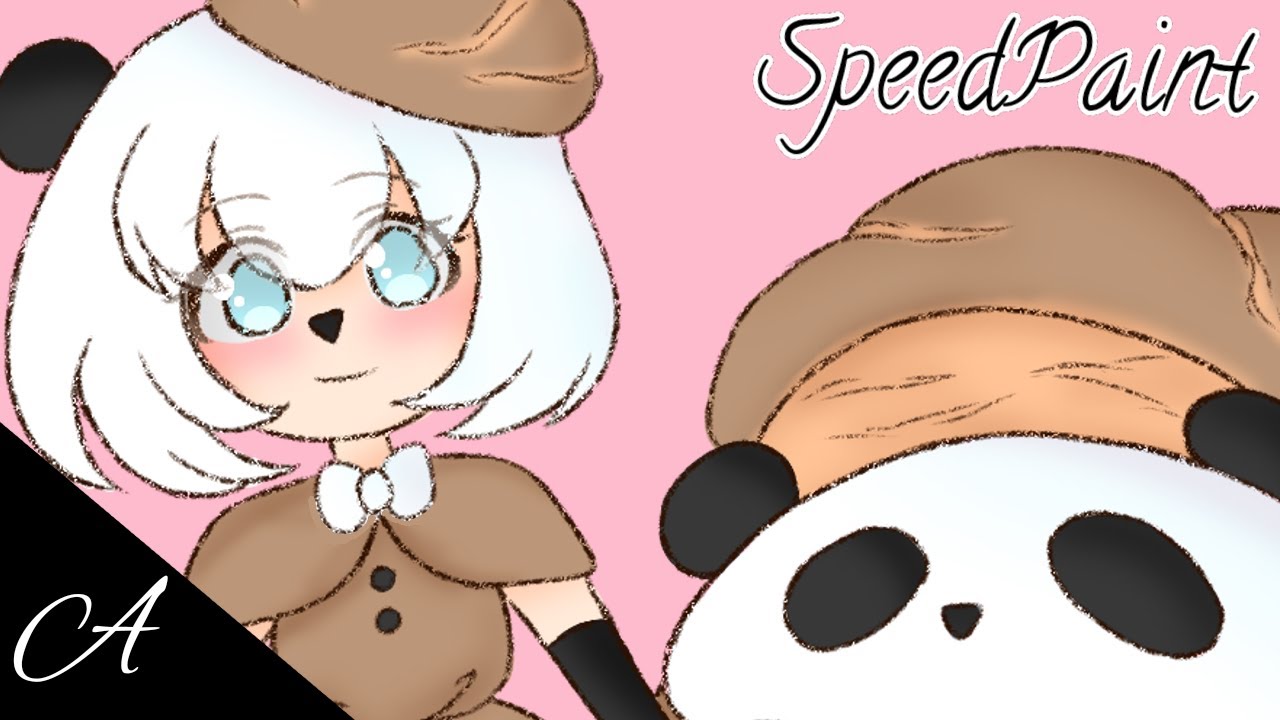 [Speedpaint] Panda puff cream | Ibispaint X