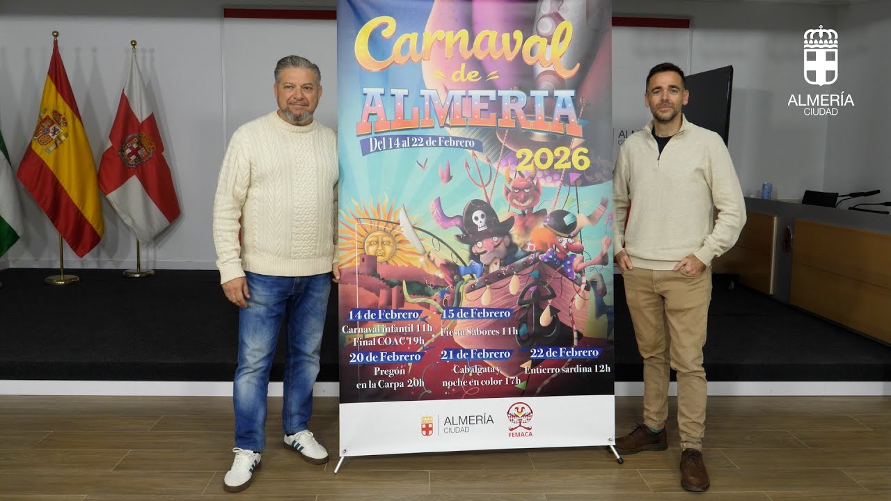 Presentación del cartel y programa de actividades Carnaval de Almería 2026