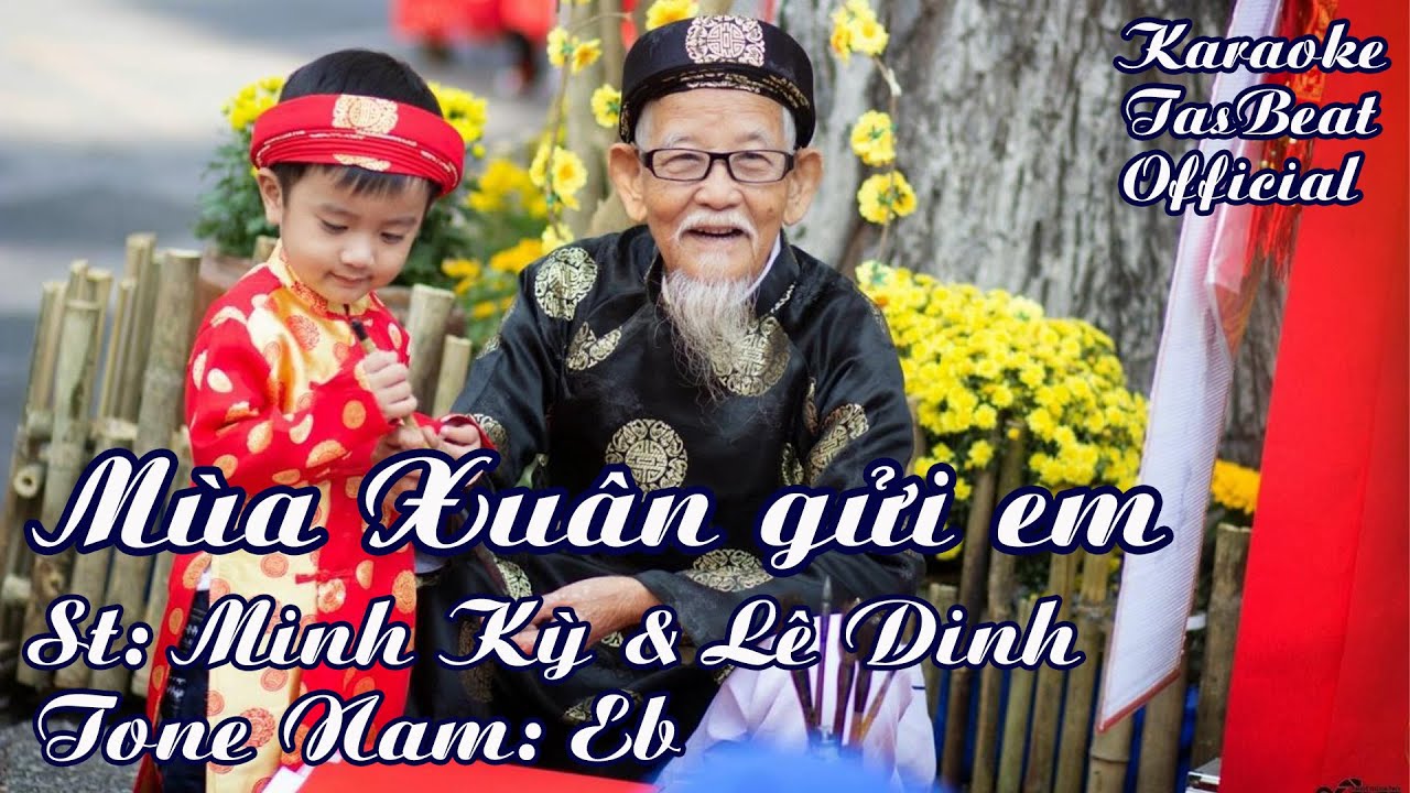 Karaoke Mùa Xuân Gửi Em Tone Nam | TAS BEAT