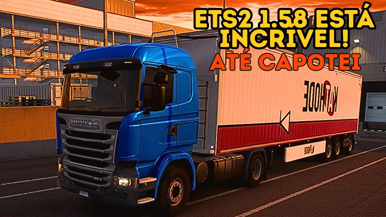 A VERSÃO 1.58 DO EURO TRUCK SIMULATOR 2 ESTÁ INCRÍVEL! ATÉ CAPOTEI DE TÃO REALISTA QUE ESTÁ.