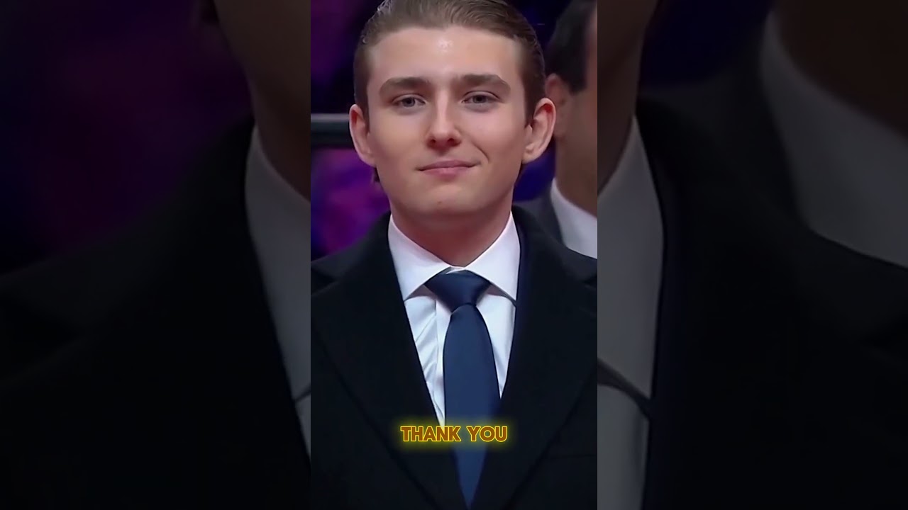 Crowd goes wild as Donald Trump introduces Barron