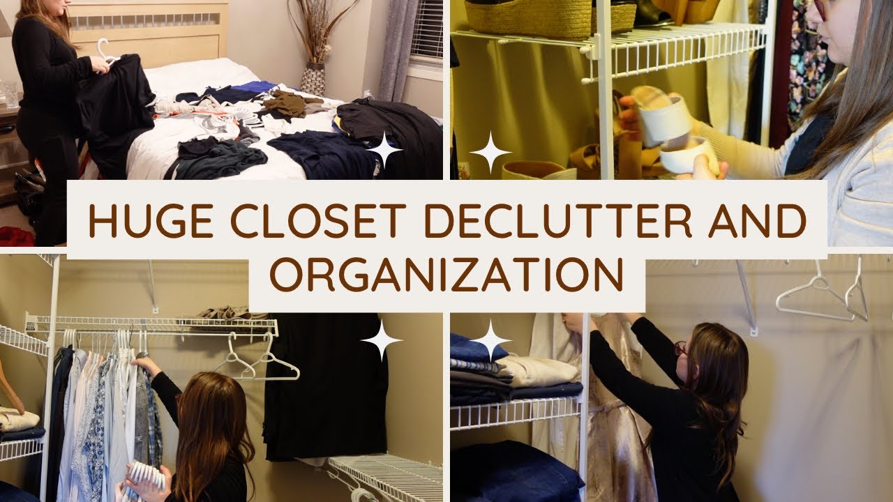 HUGE CLOSET ORGANIZATION AND DECLUTTER / CLEANING MOTIVATION / CLOSET RESET / GET IT ALL DONE