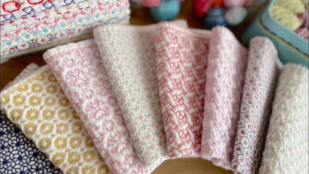 【#22田舎暮らし手芸vlog】ノルウェーの森/1年の刺し子総集編/sashiko/embroidery