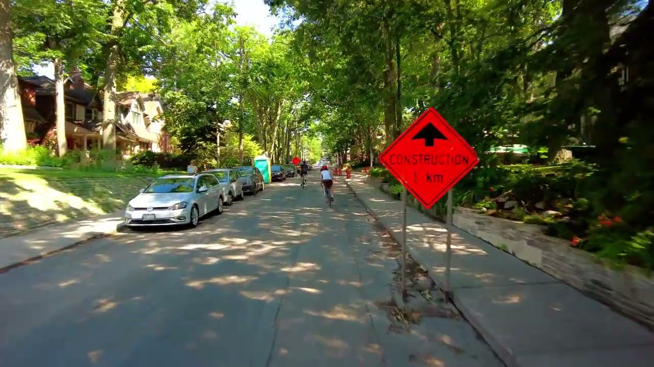 POV Helmet Cam Morning Bike Ride Toronto