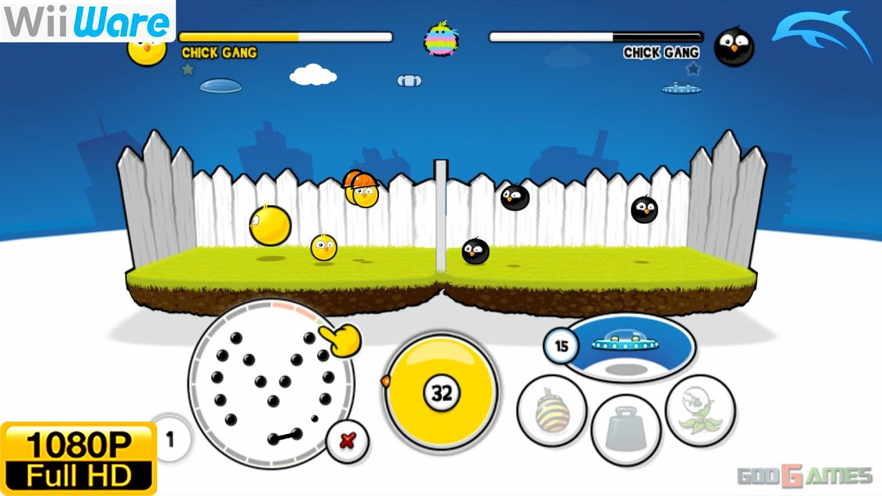 Chick Chick Boom - WiiWare Wii Gameplay 1080p (Dolphin GC/Wii Emulator)