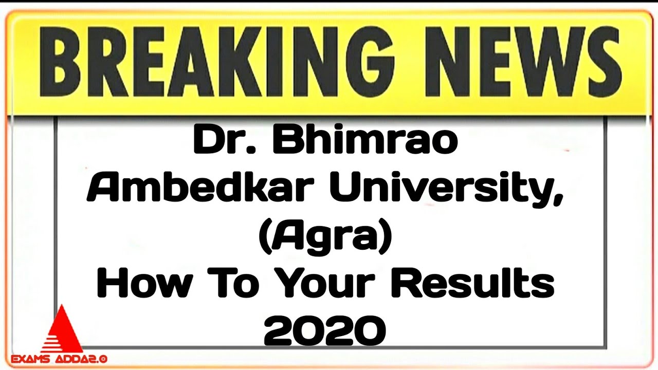 How To Check Your Results 2020 || Bhimrao Ambedkar University,  Agra ||  Abhishek Pandey