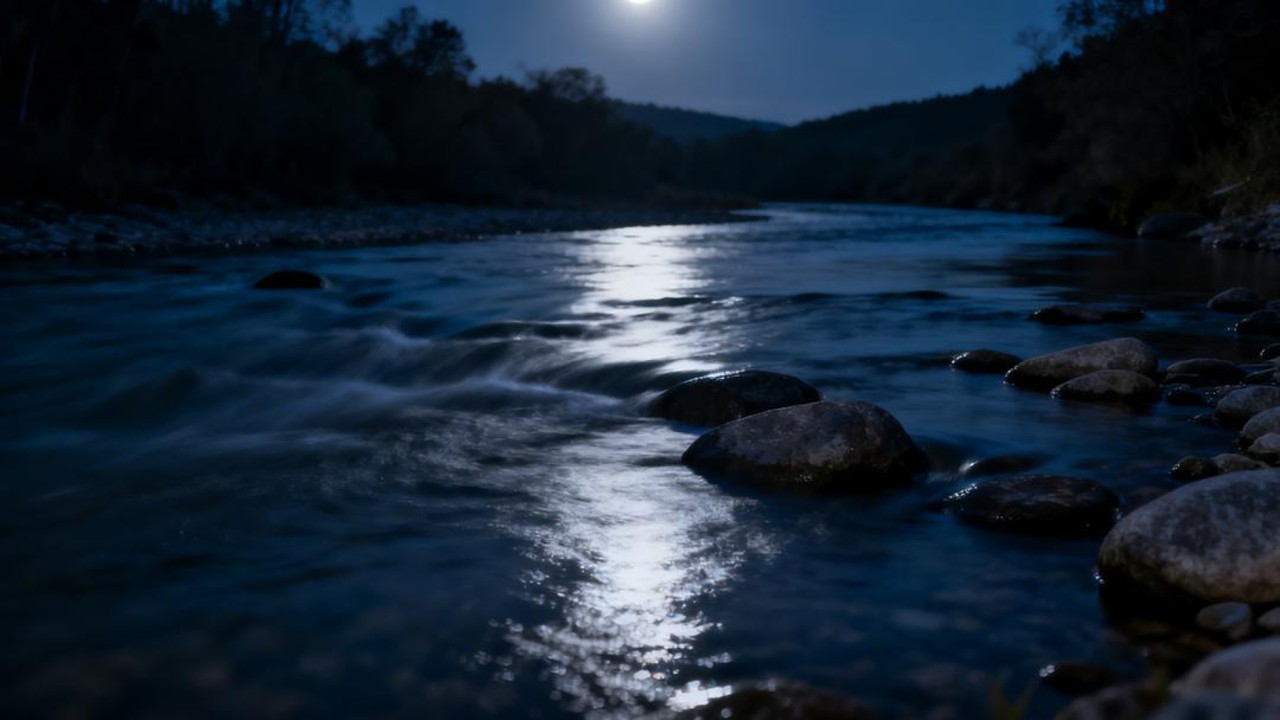 Pure Flowing River Sleep 🌊 ASMR White Noise &ndash; No Birds, No Music