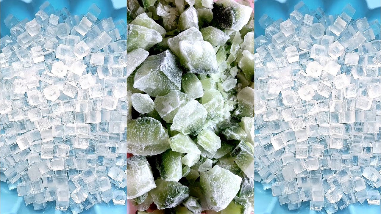 ASMR HARD ICE EATING MUKBANG / CLEAR ICE / THIN ICE 