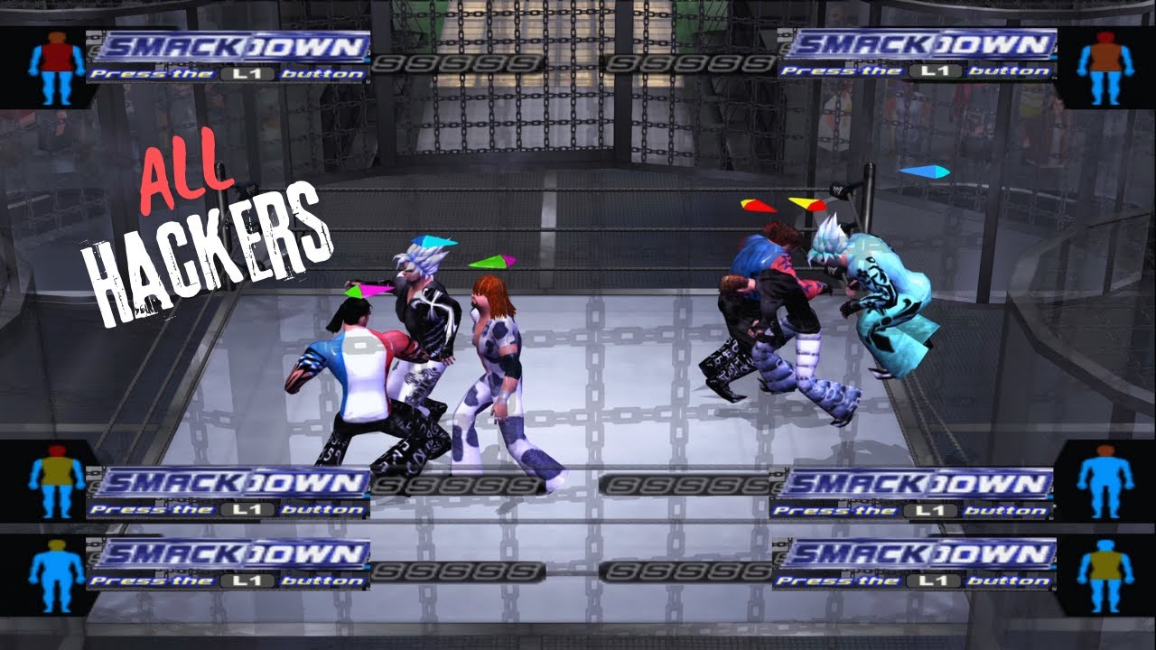 All Hackers Created Superstars Match / Elimination Chamber #smackdown #smackdownpain #ps2games