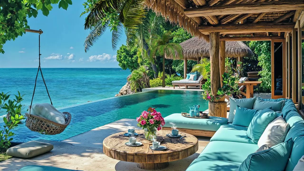 Luxury Coastal Resort Retreat | Smooth Bossa Nova Jazz for Focus, Relaxation & Ocean Views