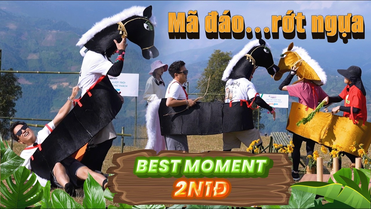 Đầu năm con ngựa chưa gì...NGÃ NGỰA, cười xĩu với màn bắn cung bằng trái DƯA LEO của Thùy Tiên