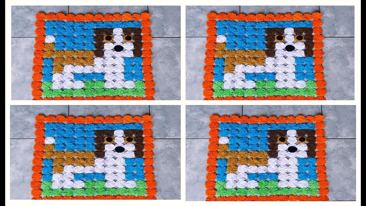 TAPETE PARA QUARTO INFANTIL FEITO COM FUXICOS
