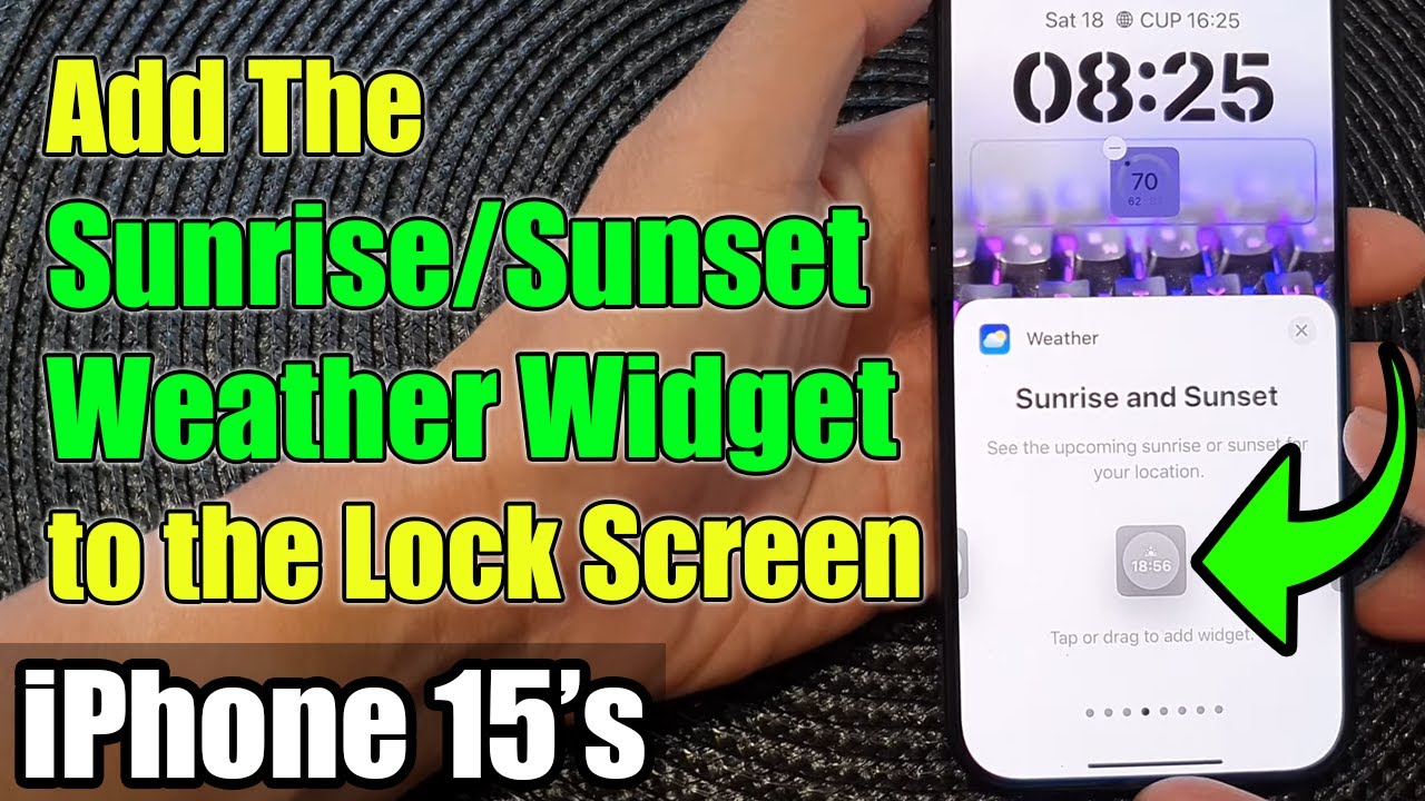 iPhone 15/15 Pro Max: How to Add The Sunrise & Sunset Weather Widget to the Lock Screen