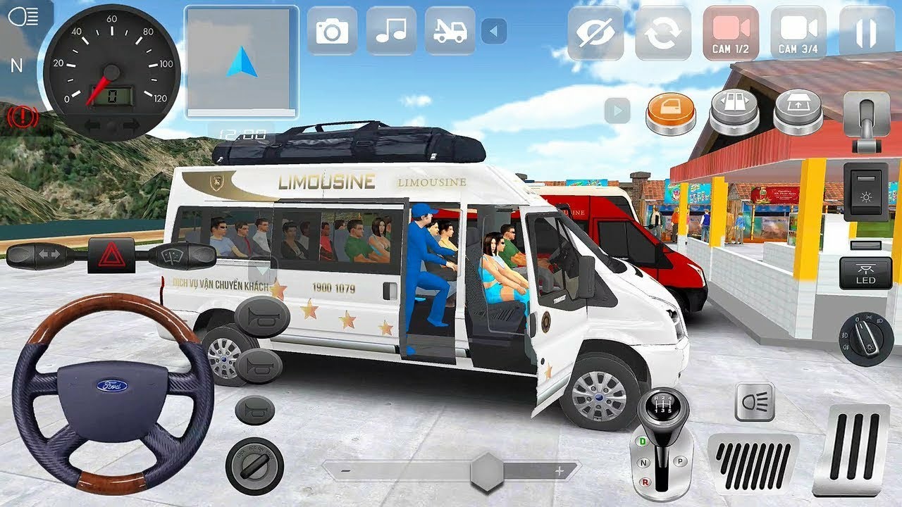 Mini Coach Bus Driving 3D - Bus Driver in India Angkot Simulator - Android GamePlay
