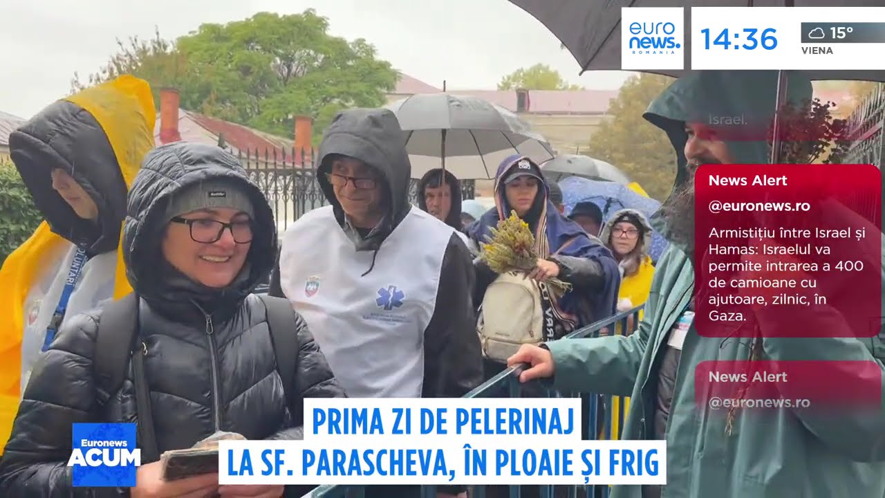 Pelerinaj, în ploaie și frig. Credincioși din toată țara sunt la Iași, la moaștele Sf. Parascheva
