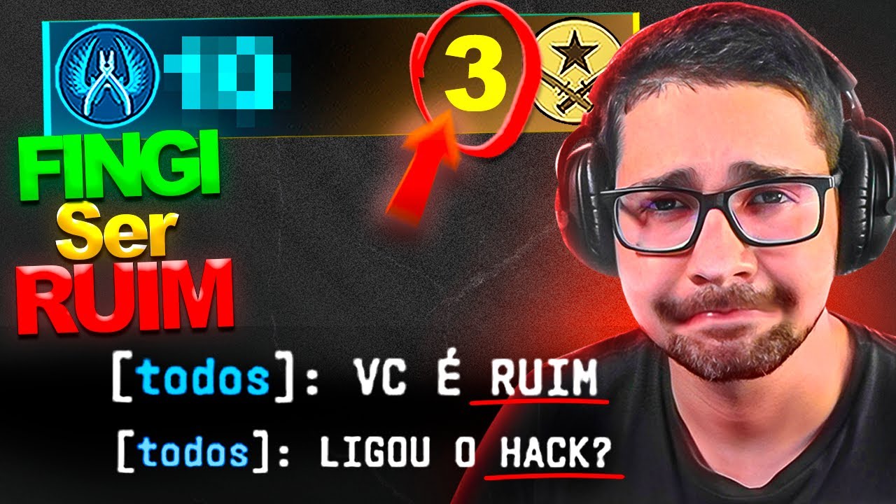FINGI ser RUIM e virei a PARTIDA contra TÓXICO INICIANTE...