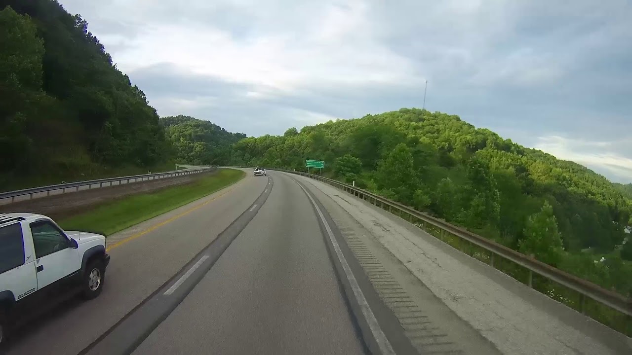 Driving on Interstate 77 from Charleston, WV to Jackson County, West Virginia
