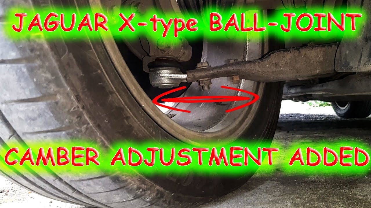 Jaguar X-type ball joint replacement - camber adjustment added