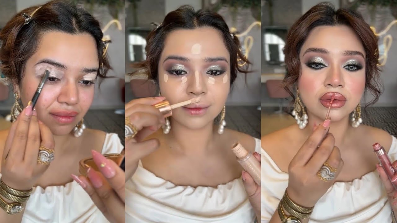 Ghar par parlour jaisa makeup kaise kre ✨️❤️ #makeup #bridalmakeup #dulhanmakeup #bride #hdmakeup