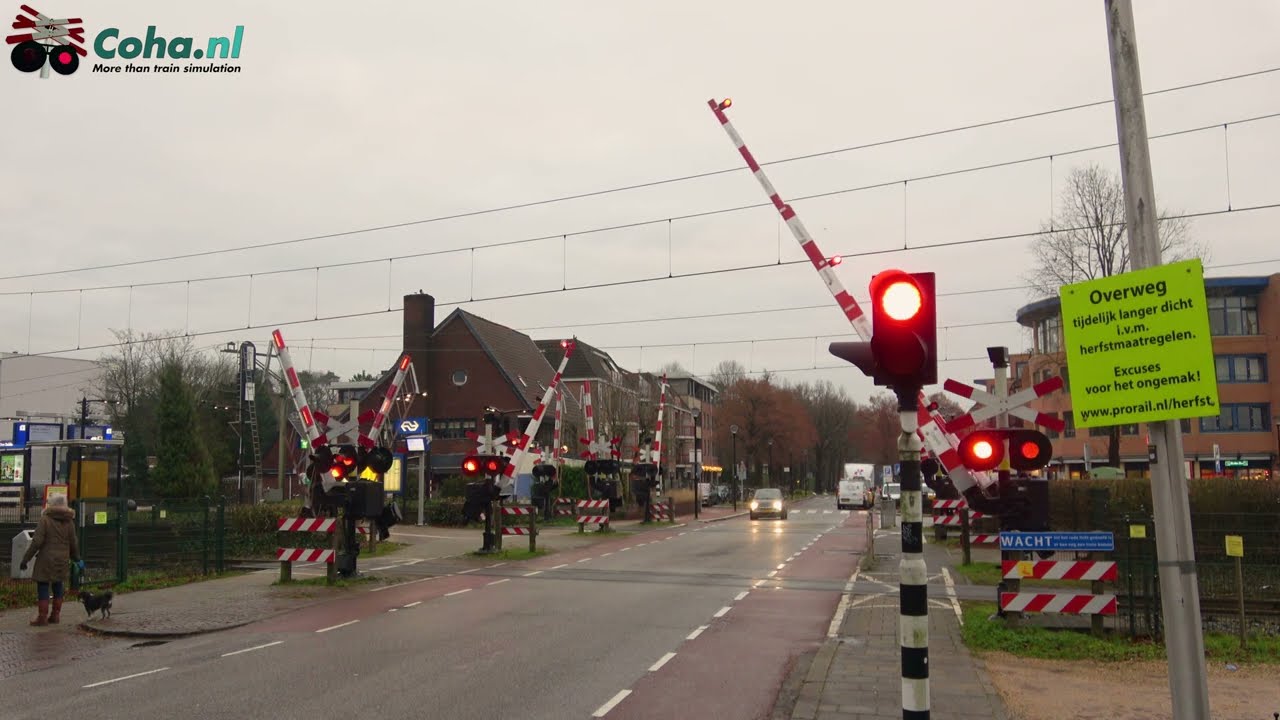 Spoorwegovergang Den Dolder, Utrecht 😍4K😍 // Dutch railroad crossing