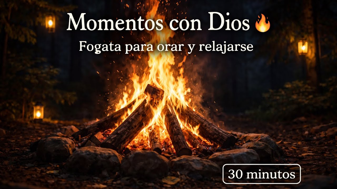 ⭐ 30 minutos con Dios junto al fuego 🔥 | Sonido de fogata para orar y descansar