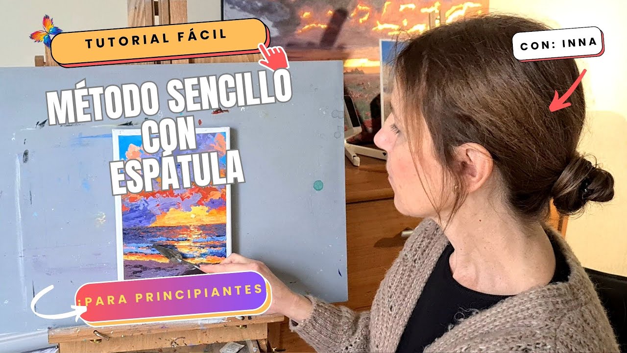 Trucos Fáciles para pintar paisajes coloridos con Espátula