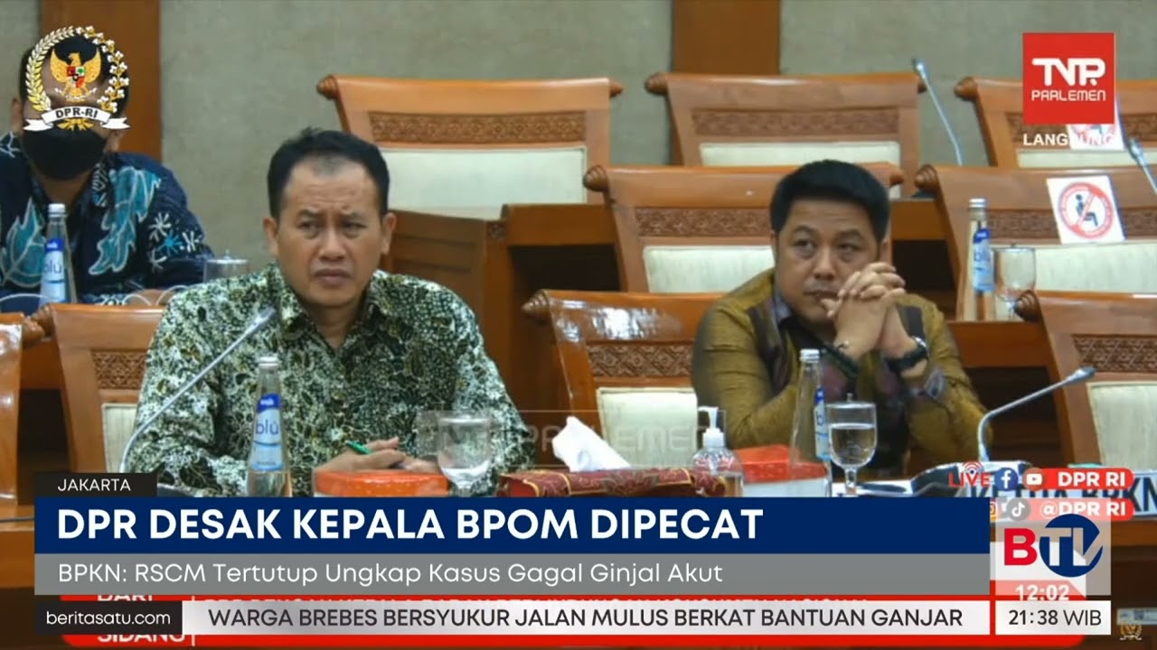 DPR Desak Kepala BPOM Segera Dipecat