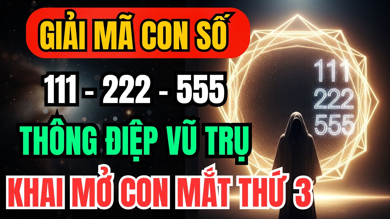 Giải Mã Con Số Lặp 111, 222, 555: Cánh Cổng Dịch Chuyển Số Mệnh Đang Mở Ra. Tần Số Vàng