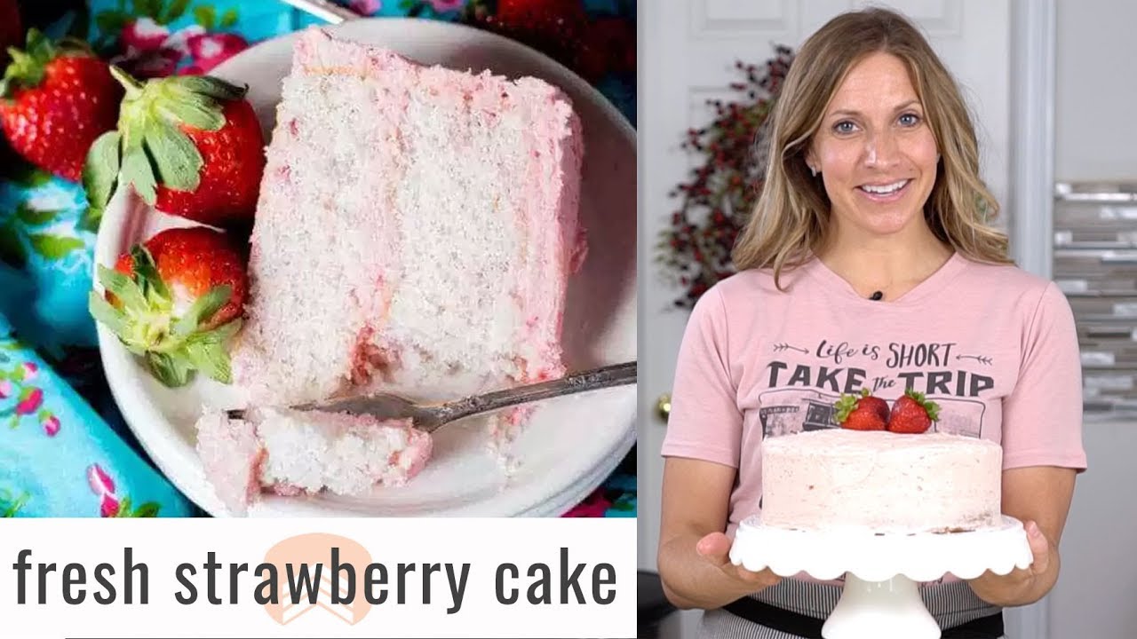 How to Make HOMEMADE STRAWBERRY CAKE {Recipe Video}
