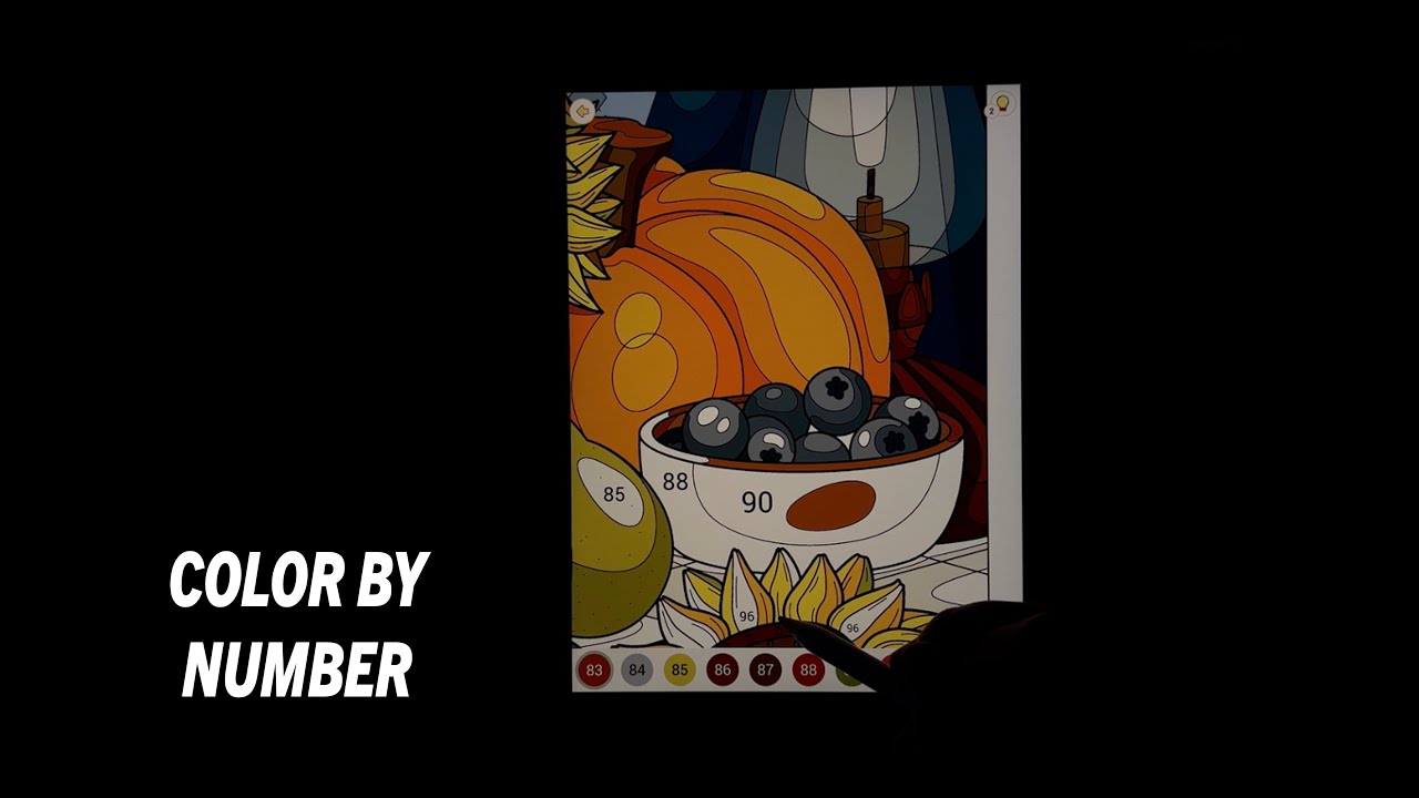 Sunflowers ASMR | Color by Number on iPad