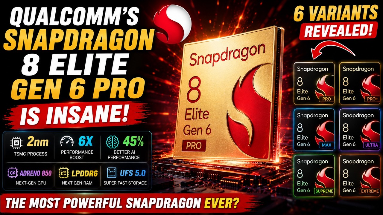 Qualcomm's Snapdragon 8 Elite Gen 6 Pro Is INSANE! 6 Variants Revealed