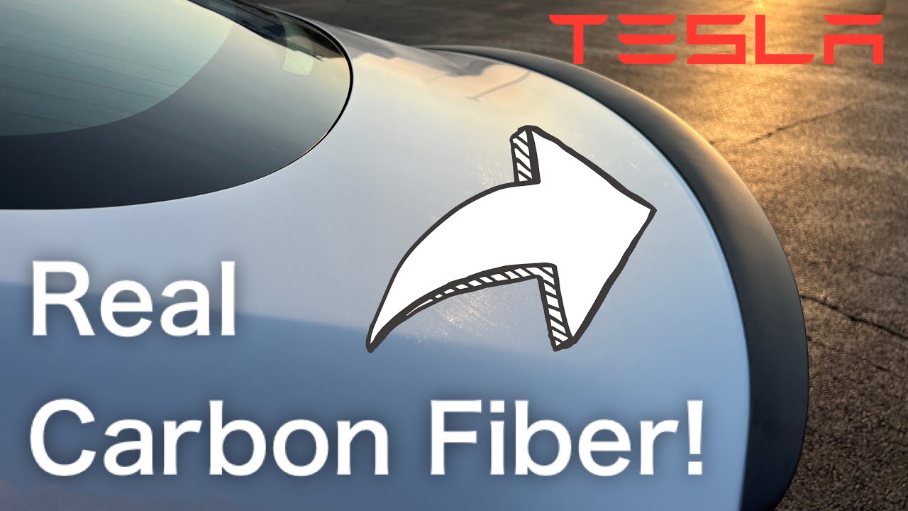 Carbon Fiber Spoiler for the Tesla Model 3 and Model Y by EVBASE.  Installation and review!  #tesla