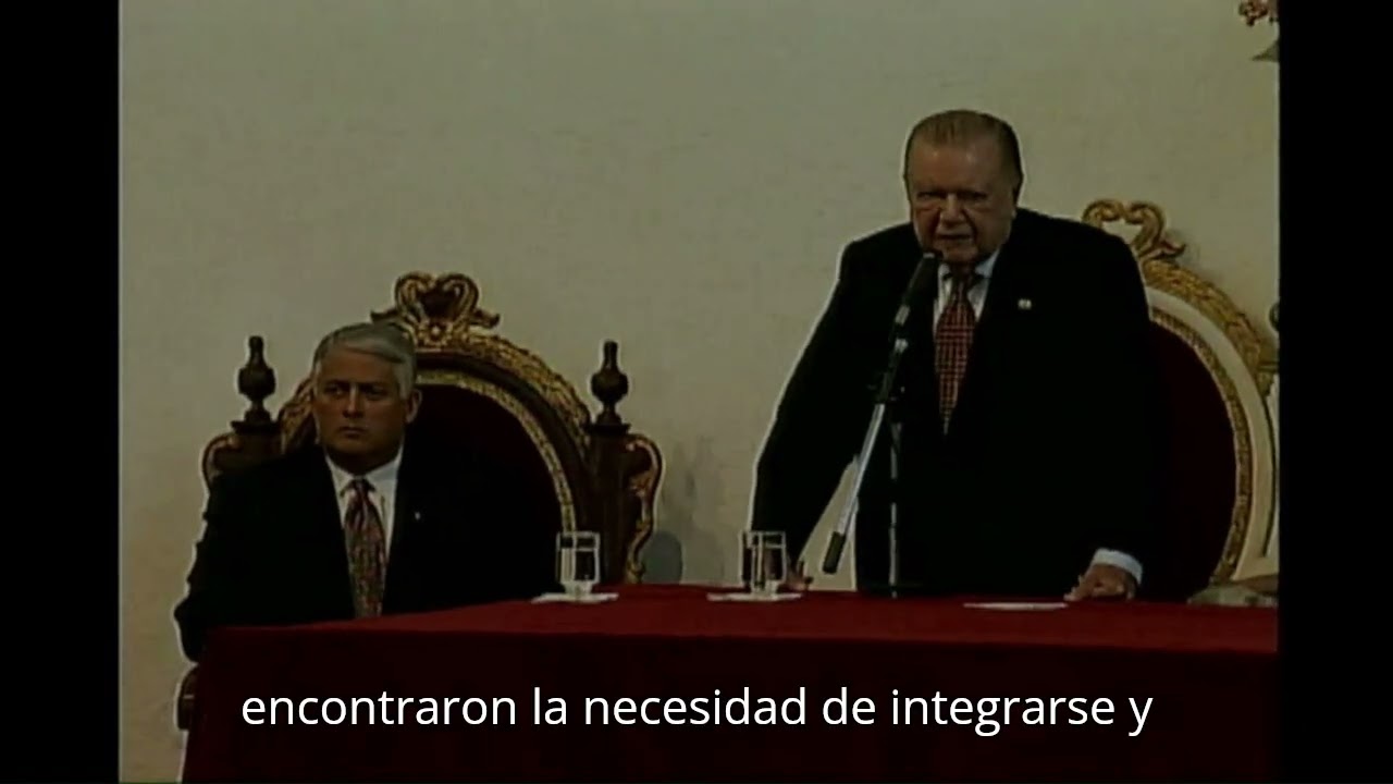 1997. Abr, 23.  Clausura del XI Consejo Presidencial Andino en la ciudad de Sucre, Bolivia