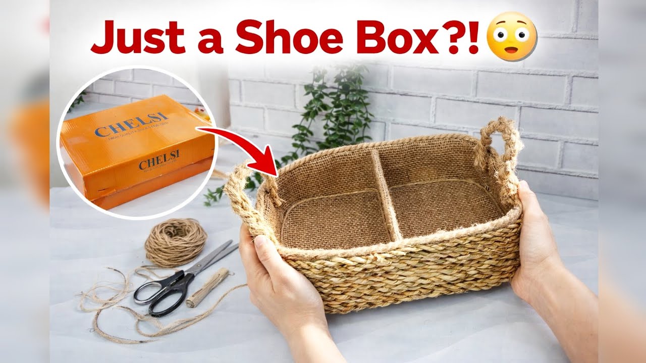 “I Made a Basket From Just a Shoe Box?! 😳”