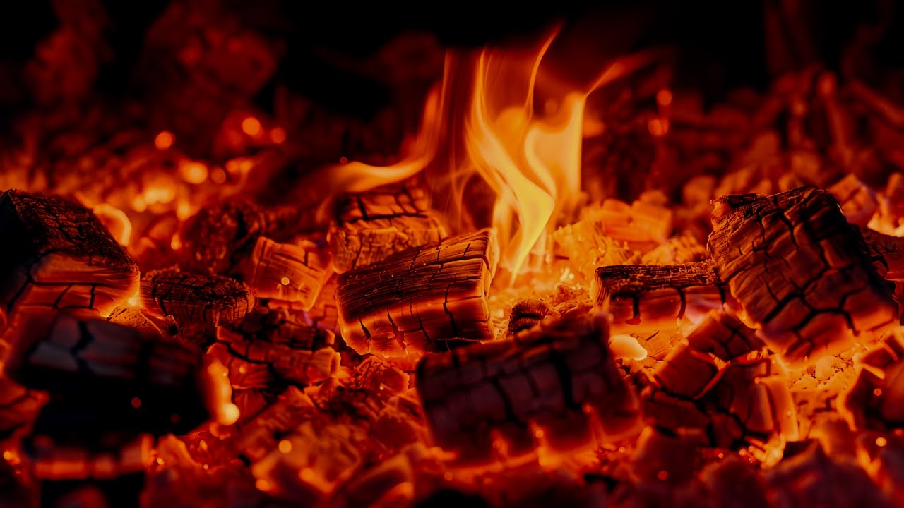 Close-Up Cinematic Flames – Relaxing Fire for Deep Sleep (3 Hours)
