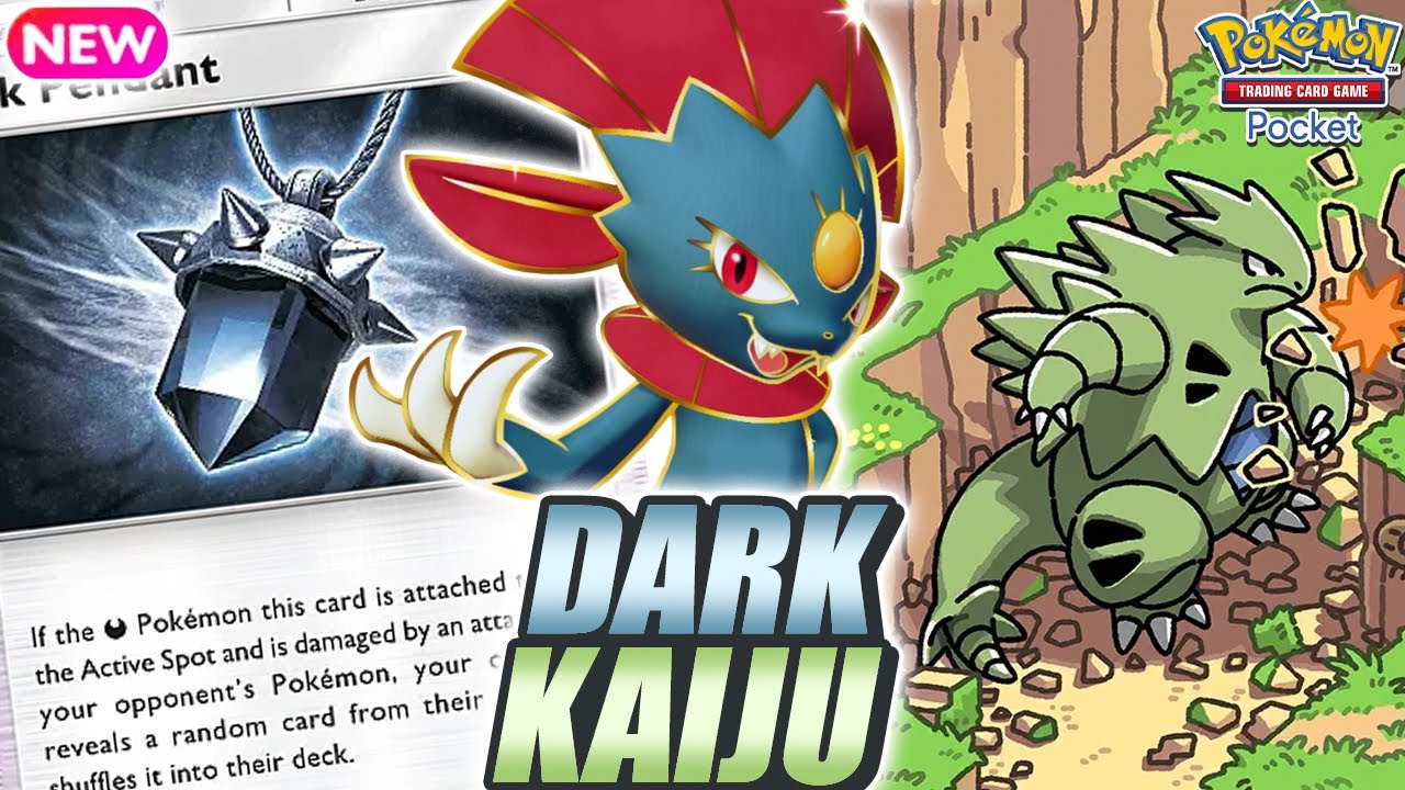 MASSIVE DAMAGE ! New TYRANITAR Makes Perfect Team with DARKRAI & WEAVILE ! - Pokemon TCG Pocket