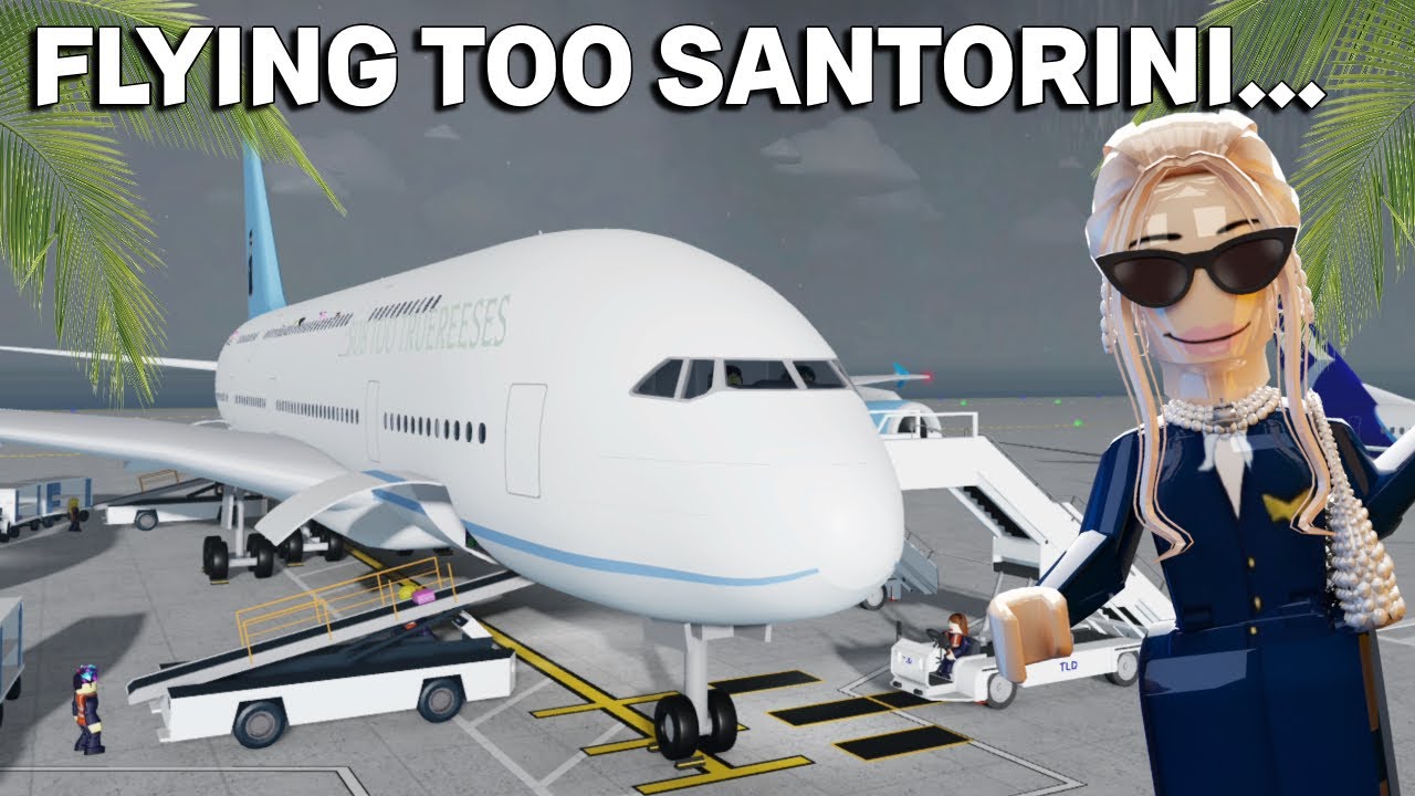 ПОЛЕТ НА САНТОРИНИ в симуляторе бортпроводника | roblox