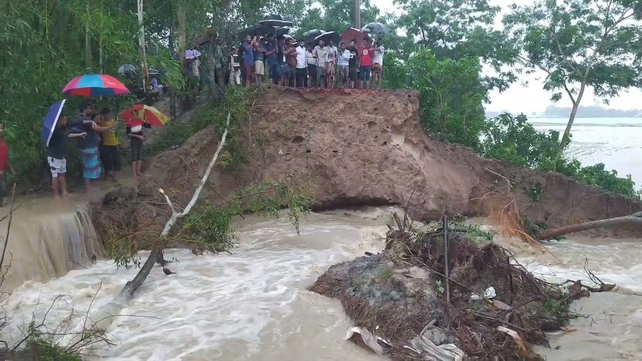 The dam of Bangladesh has broken due to water from Khoai River in India - part 6