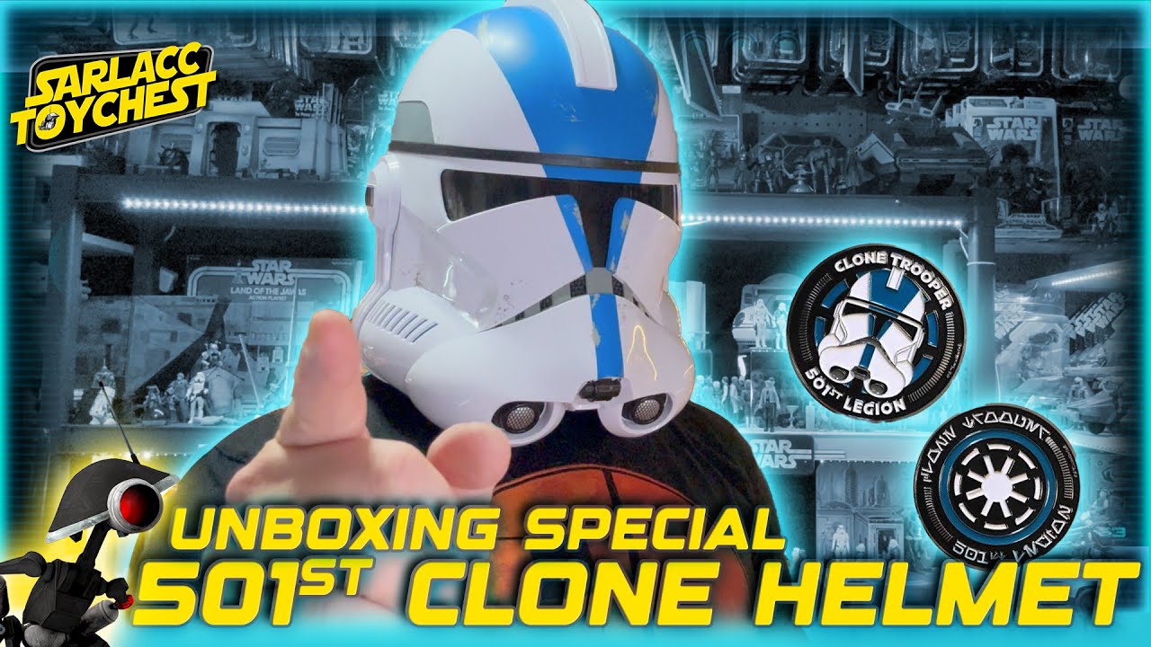 501st Clone Trooper Helmet with GameStop Exclusive challenge coin 