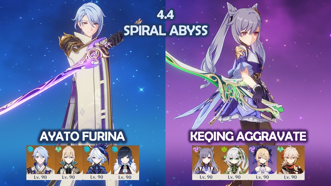 Ayato Furina & Keqing Aggravate - 4.4 Spiral Abyss - Genshin Impact