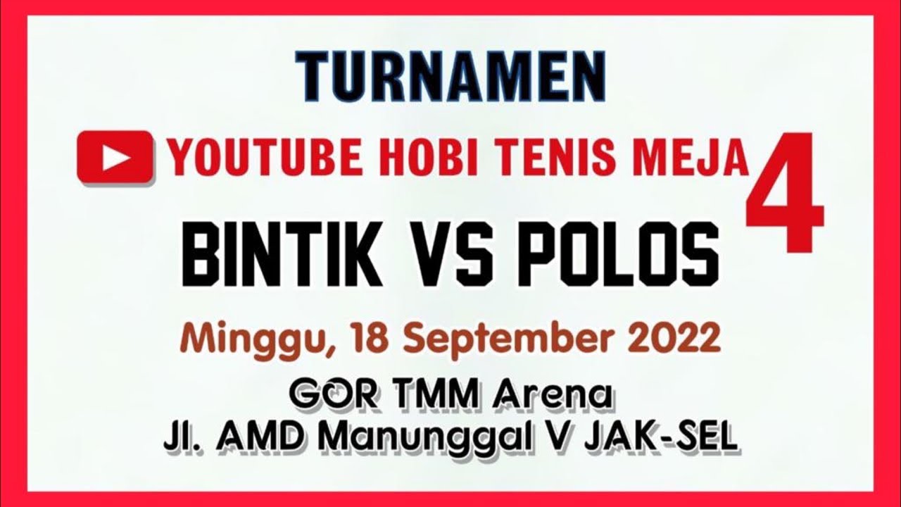 LIVE Atang VS Iqbal 🇲🇨 TURNAMEN HOBI TENIS MEJA JAKARTA
