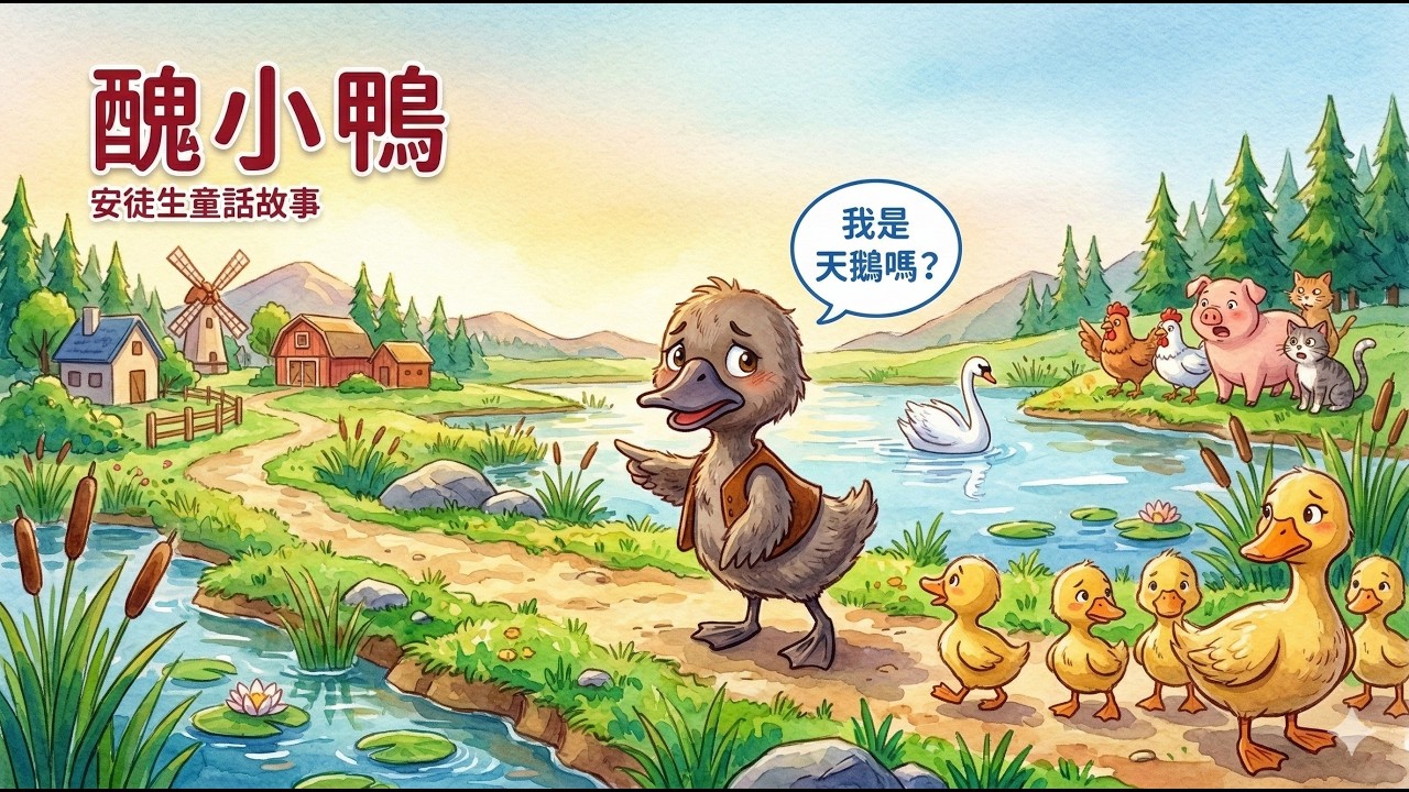 廣東話3分鐘睡前故事 ｜ 真人聲演陪伴 BB 安心成長 🌱 溫柔共讀《醜小鴨》🦢 溫柔吸引BB注意 👀