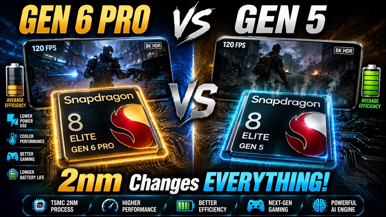 Snapdragon 8 Elite Gen 6 Pro vs Gen 5! The 2nm Upgrade Is Bigger Than You Think