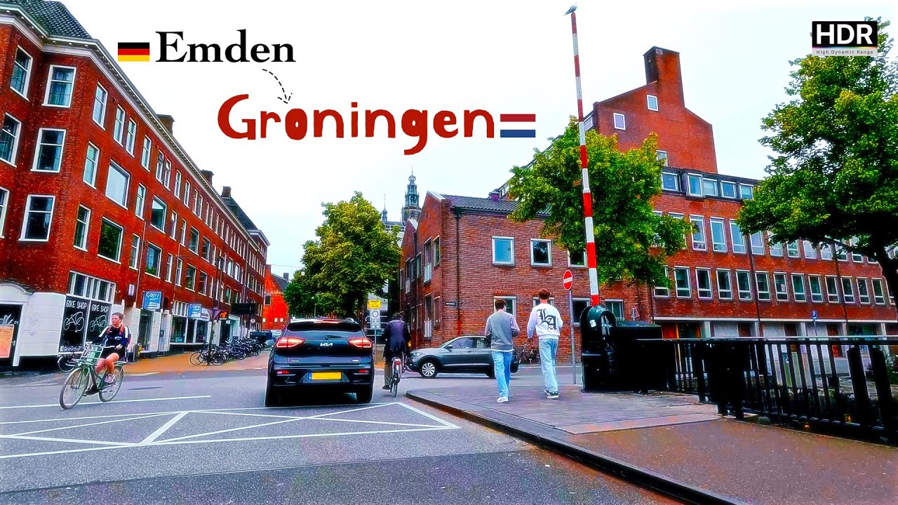 Drive from Emden, Germany to Groningen, Netherlands🇩🇪🇳🇱 4K HDR
